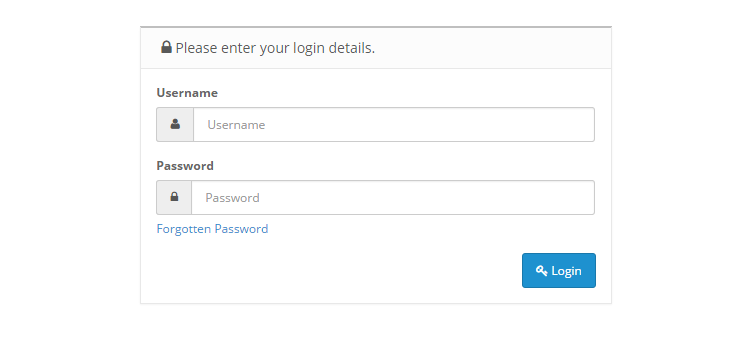 Admin Interface - Login